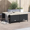 vidaXL - Tuinkrukken - met - kussens - 4 - st - poly - rattan - zwart