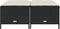 vidaXL - Tuinkrukken - met - kussens - 4 - st - poly - rattan - zwart