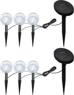 vidaXL Tuinlampen 6 st LED met grondankers en zonnepanelen