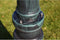vidaXL Tuinlantaarn Brighton 3-arms 230 cm donkergroen/zwart