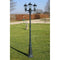 vidaXL - Tuinlantaarn - met - 3 - armen - 215 - cm - aluminium - donkergroen/zwart
