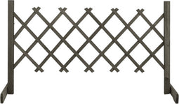 vidaXL - Tuinlatwerk - 120x60 - cm - massief - vurenhout - grijs