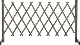 vidaXL - Tuinlatwerk - 150x80 - cm - massief - vurenhout - grijs