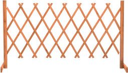 vidaXL - Tuinlatwerk - 150x80 - cm - massief - vurenhout - oranje