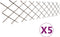vidaXL - Tuinlatwerk - 5 - st - 180x90 - cm - wilg