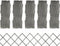 vidaXL - Tuinlatwerken - 5 - st - 180x30 - cm - massief - vurenhout - grijs
