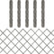 vidaXL - Tuinlatwerken - 5 - st - 180x30 - cm - massief - vurenhout - grijs