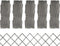 vidaXL - Tuinlatwerken - 5 - st - 180x60 - cm - massief - vurenhout - grijs