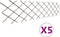 vidaXL - Tuinlatwerken - 5 - st - 180x60 - cm - wilgenhout