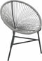 vidaXL - Tuinmaanstoel - poly - rattan - grijs