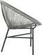 vidaXL - Tuinmaanstoel - poly - rattan - grijs