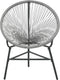 vidaXL - Tuinmaanstoel - poly - rattan - grijs