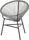 vidaXL - Tuinmaanstoel - poly - rattan - grijs