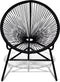 vidaXL - Tuinmaanstoel - poly - rattan - zwart