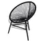 vidaXL - Tuinmaanstoel - poly - rattan - zwart