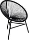 vidaXL - Tuinmaanstoel - poly - rattan - zwart