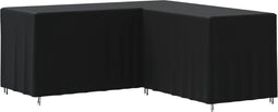 vidaXL - Tuinmeubelhoes - L-vormig - 420D - 215x215x86 - cm - oxford - zwart