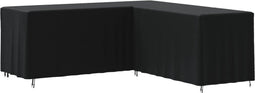 vidaXL - Tuinmeubelhoes - L-vormig - 420D - 254x254x80 - cm - oxford - zwart