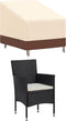vidaXL - Tuinmeubelhoes - loungestoel - 600D - 79x97x48/74 - cm - oxford - beige