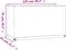 vidaXL - Tuinmeubelhoes - met - 8 - oogjes - rechthoekig - 125x55x75 - cm
