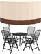 vidaXL - Tuinmeubelhoes - rond - 600D - Ø - 157x71 - cm - oxford - beige