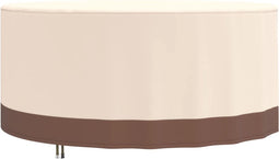vidaXL - Tuinmeubelhoes - rond - 600D - Ø - 183x71 - cm - oxford - beige