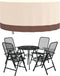 vidaXL - Tuinmeubelhoes - rond - 600D - Ø - 183x71 - cm - oxford - beige