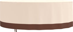 vidaXL - Tuinmeubelhoes - rond - 600D - Ø - 244x71 - cm - oxford - beige
