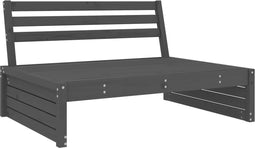 vidaXL - Tuinmiddenbank - 120x80 - cm - massief - grenenhout - grijs