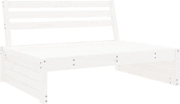 vidaXL - Tuinmiddenbank - 120x80 - cm - massief - grenenhout - wit