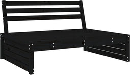 vidaXL - Tuinmiddenbank - 120x80 - cm - massief - grenenhout - zwart