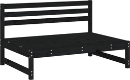vidaXL - Tuinmiddenbank - 120x80 - cm - massief - grenenhout - zwart