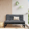 vidaXL - Tuinmiddenbank - 120x80 - cm - massief - grenenhout - zwart
