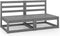 vidaXL - Tuinmiddenbank - 2 - st - massief - grenenhout - zwart