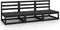 vidaXL - Tuinmiddenbank - 3 - st - massief - grenenhout - zwart