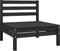 vidaXL - Tuinmiddenbank - 4 - st - massief - grenenhout - zwart