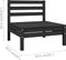 vidaXL - Tuinmiddenbank - 4 - st - massief - grenenhout - zwart