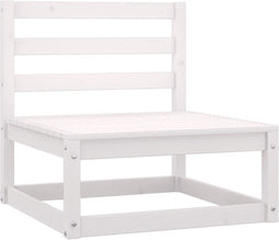 vidaXL - Tuinmiddenbank - massief - grenenhout - wit