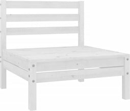 vidaXL - Tuinmiddenbank - massief - grenenhout - wit
