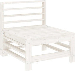 vidaXL - Tuinmiddenbank - massief - grenenhout - wit