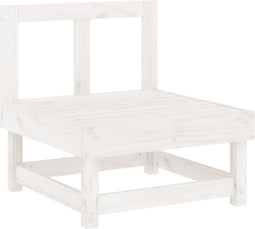 vidaXL - Tuinmiddenbank - massief - grenenhout - wit