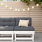 vidaXL - Tuinmiddenbank - massief - grenenhout - wit