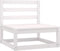 vidaXL - Tuinmiddenbank - met - antracietkleurige - kussens - grenenhout - wit