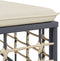 vidaXL - Tuinmiddenbank - met - beige - kussens - poly - rattan
