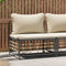 vidaXL - Tuinmiddenbank - met - beige - kussens - poly - rattan