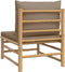vidaXL - Tuinmiddenbank - met - kussens - bamboe - taupe