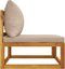vidaXL - Tuinmiddenbank - met - kussens - massief - acaciahout - taupe