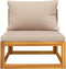 vidaXL - Tuinmiddenbank - met - kussens - massief - acaciahout - taupe
