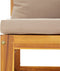 vidaXL - Tuinmiddenbank - met - kussens - massief - acaciahout - taupe
