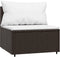 vidaXL - Tuinmiddenbank - met - kussens - poly - rattan - bruin